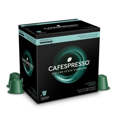 Trilliant Food Cafespresso Massieno Intero, Nespresso ® Compatible Capsules, 60 count (5 g) capsules, Intensity Level 8