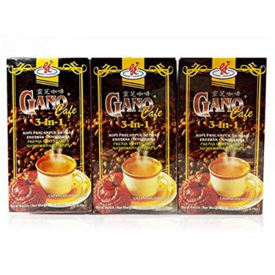 3 Boxes GanoCafe 3 In 1 Instant Ganoderma Gourmet Coffee (20 Sachets Per Box)