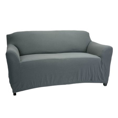 Home Details STRETCH LOVE SEAT SLIP COVER- GREY- 96.5X47.2'- PIXEL