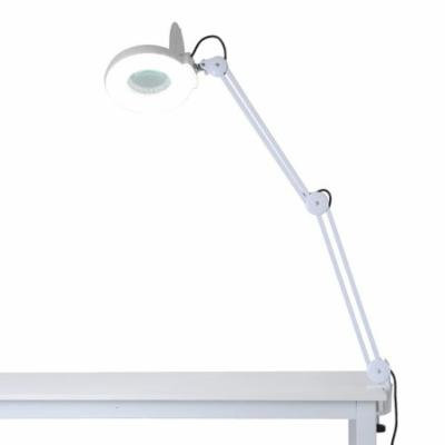 8X Illuminated Magnifying LED Lamp, Portable Adjustable Desktop Magnifying LED Lamp with Clamp Swivel Arm Reading Medical Beauty Equipment