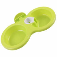 Legendog Pet Bowl Dual Use Cage Hanging Pet Water Food Bowl Double Bowls For Dog Cat
