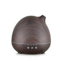 400ml Ultrasonic Aroma Essential Oil Diffuser, Wood Grain Cool Mist Humidifier, Auto Shut-off Function, Siutable For Home Living Room Baby Room Study Office Spa Yoga