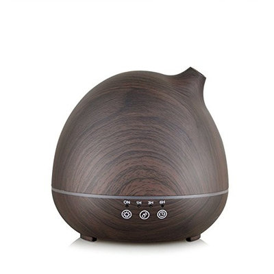 400ml Ultrasonic Aroma Essential Oil Diffuser, Wood Grain Cool Mist Humidifier, Auto Shut-off Function, Siutable For Home Living Room Baby Room Study Office Spa Yoga