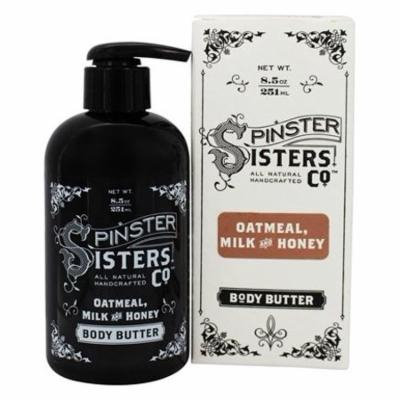 All Natural Handcrafted Body Butter Oatmeal, Milk and Honey - 8.5 oz. by Spinster Sisters Co. (pack of 4)