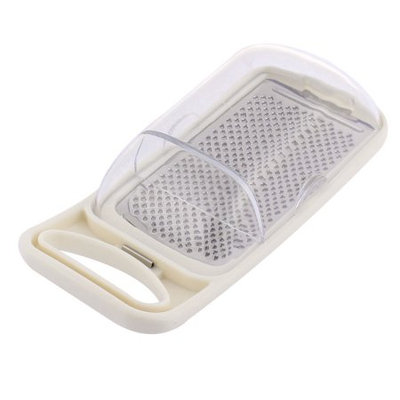 Plastic Frame Clear Case Stainless Steel Potato Garlic Ginger Grater Peeler