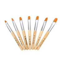 Fine Art - Nail Tools - 7pcs Nail Art Brhes Set Kit Diy Design Drawing Painting Manicure Tools Wooden Handle Grip Drawing Picture Handgrip Design