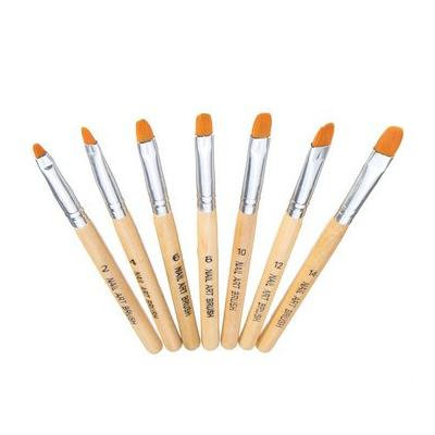 Fine Art - Nail Tools - 7pcs Nail Art Brhes Set Kit Diy Design Drawing Painting Manicure Tools Wooden Handle Grip Drawing Picture Handgrip Design