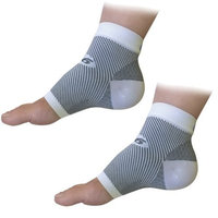 OrthoSleeve FS6 Compression Foot Sleeve (One Pair) for Plantar Fasciitis, Heel Pain, Achilles Tendonitis and Swelling