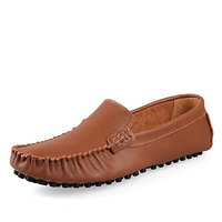 Men's leather breathable shoes men's casual shoes UK size shoes,Add hair light brown,42