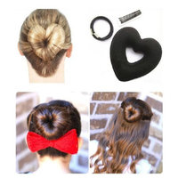 Heart Shape Hair Maker Hair Donut Heart Shape Hair Donut Hair Bun Maker