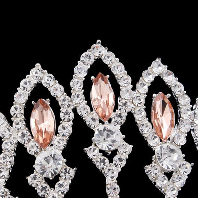 FUMUD Wedding Bridal Crystal Tiara Crowns Princess Queen Pageant Prom Rhinestone Silver Tiara Headband Wedding Hair Accessories