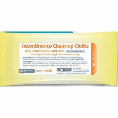 Sage Incontinent Care Wipe Soft Pack Dimethicone Unscented Case of 240