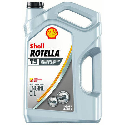 Shell Rotella T5 15W-40 Synthetic Blend Heavy Duty Diesel Engine Oil, 1 gal