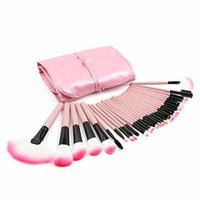 uxcell 32pcs Pink Pro Makeup Brushes Set Eyeshadow Eyeliner Lip Brush Powder Foundation Tool