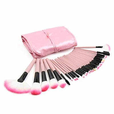 uxcell 32pcs Pink Pro Makeup Brushes Set Eyeshadow Eyeliner Lip Brush Powder Foundation Tool