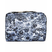 LeSportsac Luggage Women's Extra Large Rectangular Cosmetic Adorn Grey Cosmetic Bag