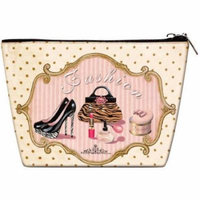 Women Travel Cosmetic Bag , Makeup case organizer , toiletry bag , Vintage Queen style , ideal for storage lipstick, makeup brushes , manicure pedicure , for handbag 1 count