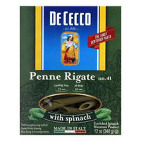 Kehe Distributors Dececco Penne Rigate With Spinach 12-Ounce (Pack Of 12)