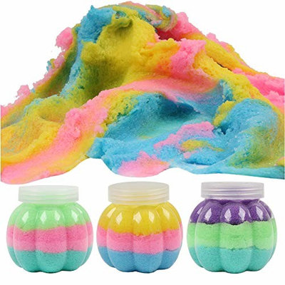 Pumpkin Bottle Wiry Clay Toy,LtrottedJ Fairy Floss Cloud Slime 50g Reduced Pressure Mud Stress Relief Kids Clay Toy