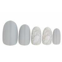 Static Nails Reusable Pop-on Manicure Set, Lagoon & Stone, Grey Blue, 0.07 fl. oz.