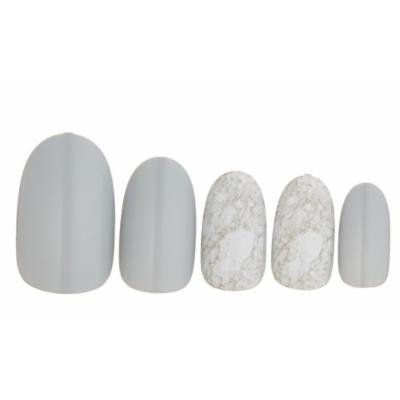 Static Nails Reusable Pop-on Manicure Set, Lagoon & Stone, Grey Blue, 0.07 fl. oz.