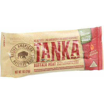 Tanka Bar - Buffalo with Cranberry - Spicy Pepper Blend - 1 oz - Case of 12 - Gluten Free - Dairy Free - Yeast Free - Wheat Free -