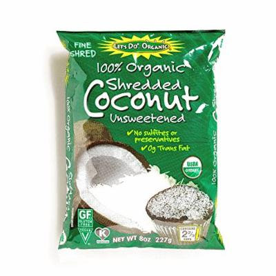 Let's Do Organic Shredded Coconut 8 oz each (6 Items Per Order)