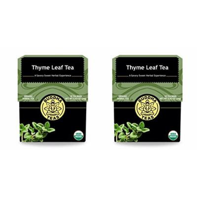 Organic Thyme Leaf Tea - Kosher, Caffeine Free, GMO-Free - 18 Bleach Free Tea Bags (2 pack)