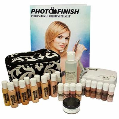 Photo Finish Professional Airbrush Cosmetic Makeup Deluxe System Kit Master Set / Fair to Tan Shades (luminous Finish)