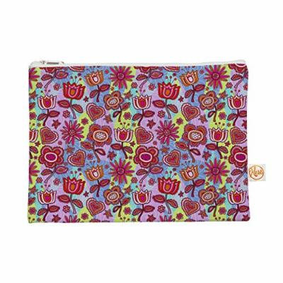 Kess InHouse My Folk Flowers Everything Bag Flat Pouch Julia Grifol, 8.5 by 6-Inch (JG1018AEP01)