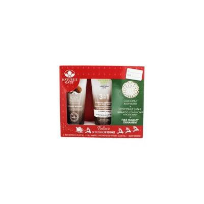 Coconut Holiday Gift Set Body Butter + 3-in-1 Shampoo, Conditioner & Body Wash - Gift Set by Nature's Gate (pack of 1)