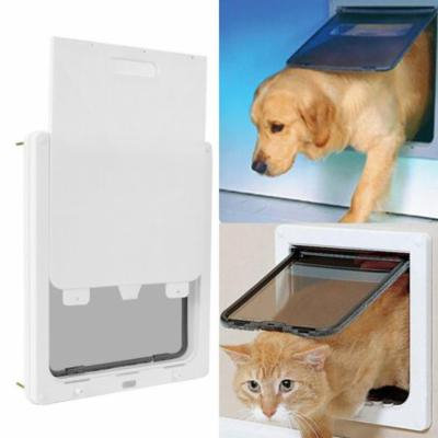 Clearance! Studiostore Dual Entry Pet Door White, Lockable Telescoping Frame,Extra Large for pet to 90 lbs STDTE