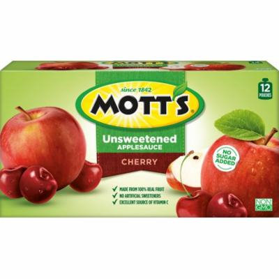 Mott's Unsweetened Applesauce Pouches, Cherry, 3.2 Oz, 4 Count (Pack of 4)