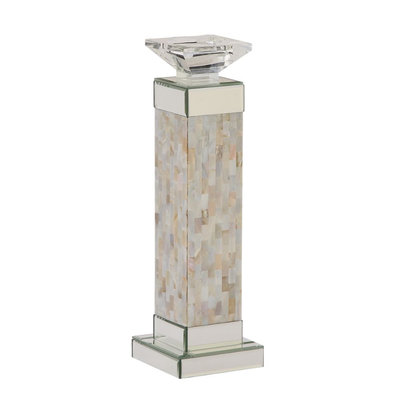 Uma Incredible Glass Mirror mother of pearl Candle Holder