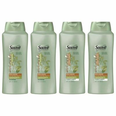 Suave Professionals Almond + Shea Butter Moisturizing Shampoo and Conditioner, 28 oz, 4 count