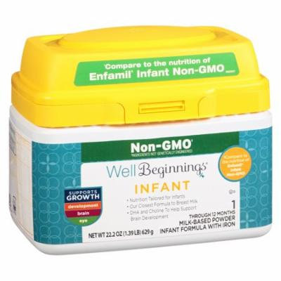 Well Beginnings Dual Prebiotic Non-GMO Infant Formula 22.2 oz.(pack of 2)
