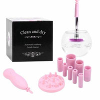 Professional Makeup Brush Cleaner and Dryer Machine Electric Makeup Brush Cleaner Kit Cleans and Dries All Makeup Brushes in Seconds Gift for Women Girls Pink