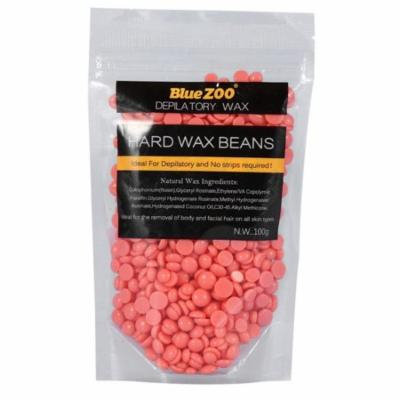 EECOO 100g/Bag Wax Beans,No Strip Depilatory Arm Leg Hair Removal Hard Wax Waxing Beans (Rose)