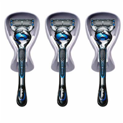 Gillette Fusion Proshield Chill 5 Blades Flexball Manual Razor - Lot of 3 - Bulk