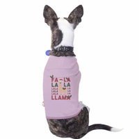 Falala Llama Cotton Pet Shirt Pink Cute Holiday Pet Gifts Small Dogs Clothes