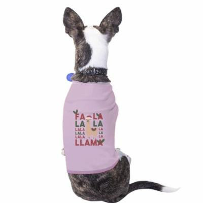 Falala Llama Cotton Pet Shirt Pink Cute Holiday Pet Gifts Small Dogs Clothes
