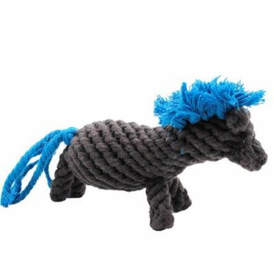 Dog Rope Toy Pony Shape Bite Resistant Interactive Training Cotton Dog Chew Toys Teeth Cleaning Toys for Pets