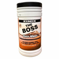 Zenex The Boss Glass Cleaner Towels - 125 Towels Per Canister - 1 Case (4 Canisters)