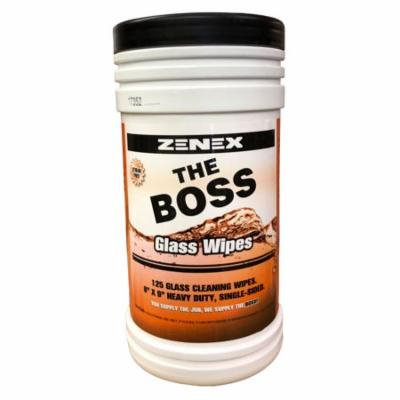 Zenex The Boss Glass Cleaner Towels - 125 Towels Per Canister - 1 Case (4 Canisters)