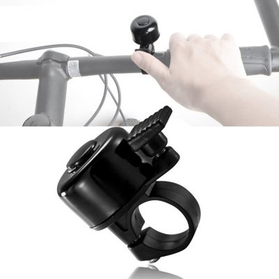 Insten Mini Alloy Ping Style Bicycle Bike Bell Ring Horn - Black