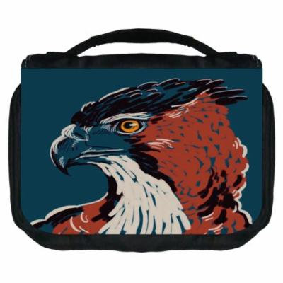 Eagle Small Travel Toiletry / Cosmetic Case with 3 Compartments and Detachable Hanger