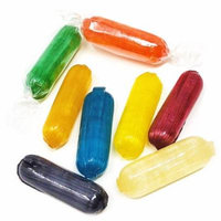 Assorted Fruit Flavored Candies - Rods Hard Candy - Wrapped 5 pound bulk bag