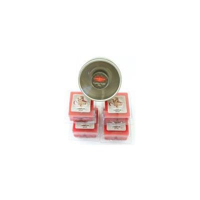 Candle Aire Scented Wax Refill - 4 Courtneys Wax Melts with Empty Reusable Tin - CINNAMON-APPLE