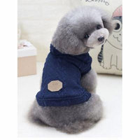Newstar AHPET10BXXL PET Sweater for Puppy, Winter Warm Clothes Straw-Rope Sweater for Animal Freed, BLUE Handmade Pet Clothes for Small / Medium / Large Dog Cat, S-2XL