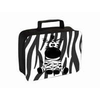 Zebra Small Travel Toiletry / Cosmetic Case with 3 Compartments and Detachable Hanger